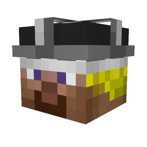 funbob50 Minecraft avatar head, 3D render