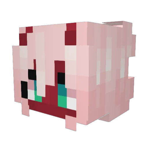 fundermaster Minecraft avatar head, 3D render