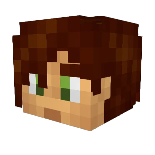 fundrake Minecraft avatar head, 3D render