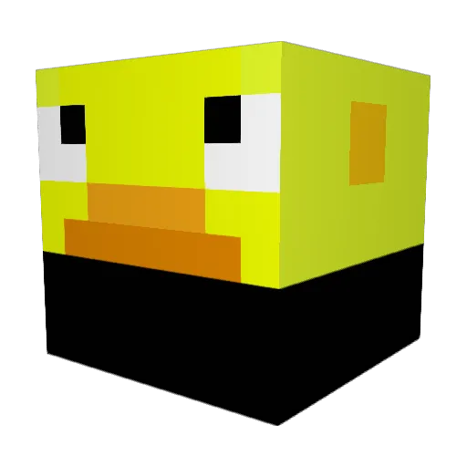funduck2 Minecraft avatar head, 3D render