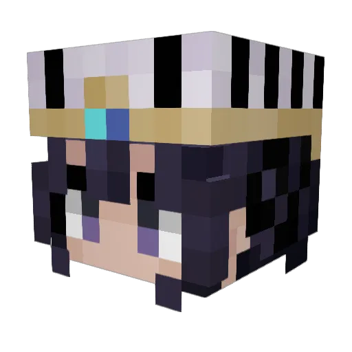 funeraleyes Minecraft avatar head, 3D render