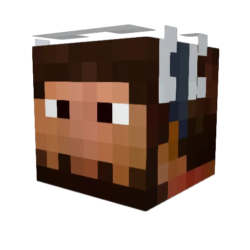 funfiz Minecraft avatar head, 3D render