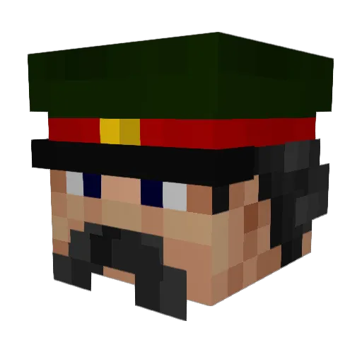 funkfollow Minecraft avatar head, 3D render