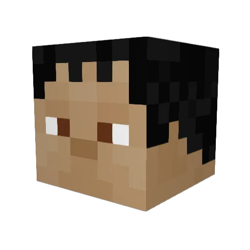 funkplow Minecraft avatar head, 3D render