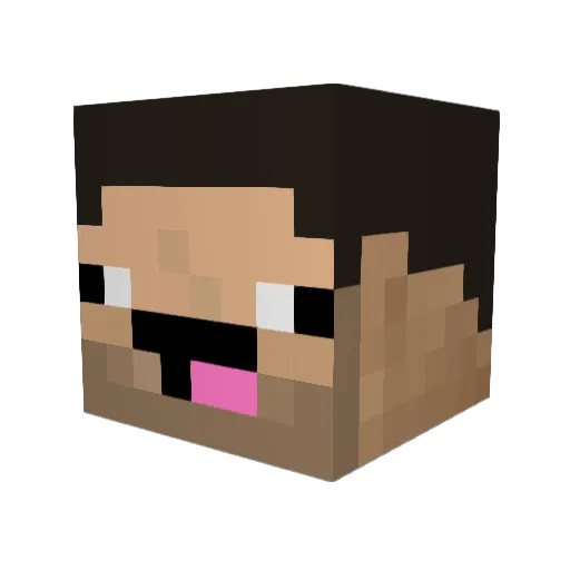 funkyXman Minecraft avatar head, 3D render