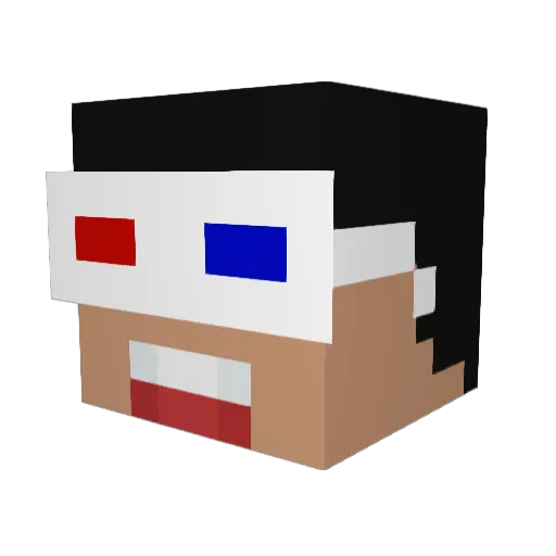 funky_john Minecraft avatar head, 3D render