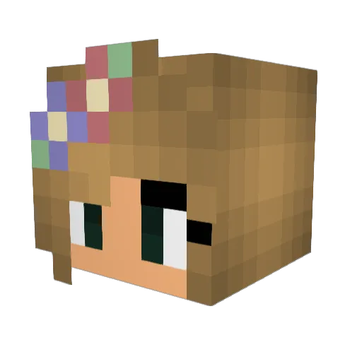 funky_wombat Minecraft avatar head, 3D render