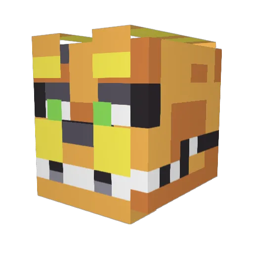 funkyasher Minecraft avatar head, 3D render