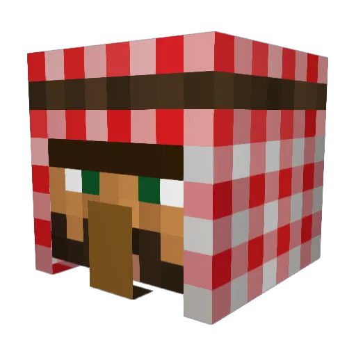 funkyhebrew Minecraft avatar head, 3D render