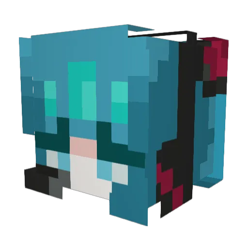 funkysauce Minecraft avatar head, 3D render