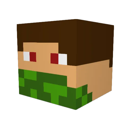 funkyzkr Minecraft avatar head, 3D render