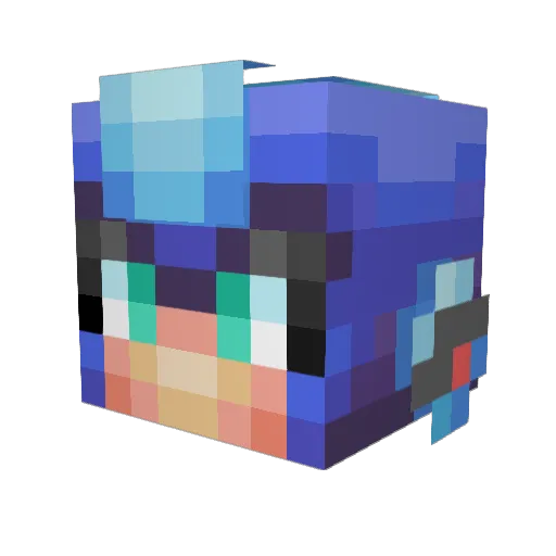 funner99 Minecraft avatar head, 3D render