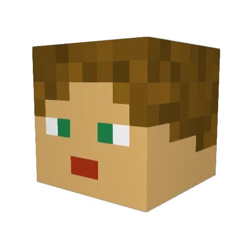 funniest_kan Minecraft avatar head, 3D render