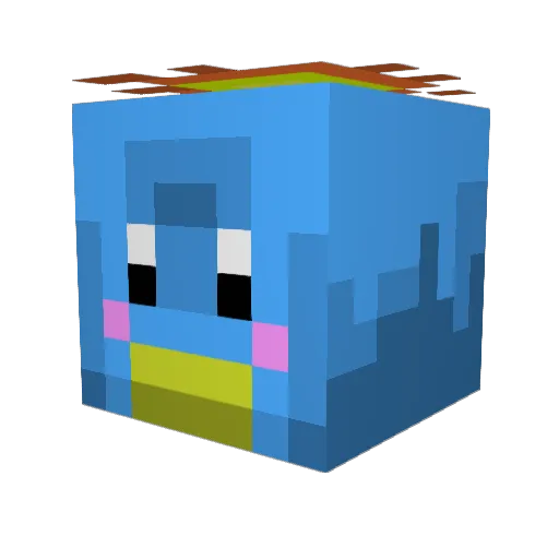 funny1106s Minecraft avatar head, 3D render