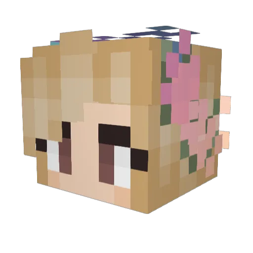 funny5bunny Minecraft avatar head, 3D render