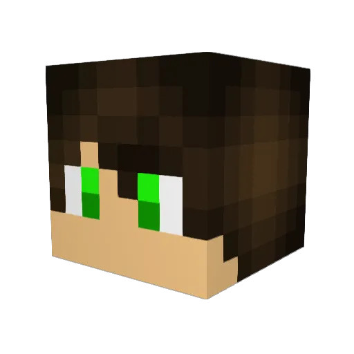 funnyWal Minecraft avatar head, 3D render