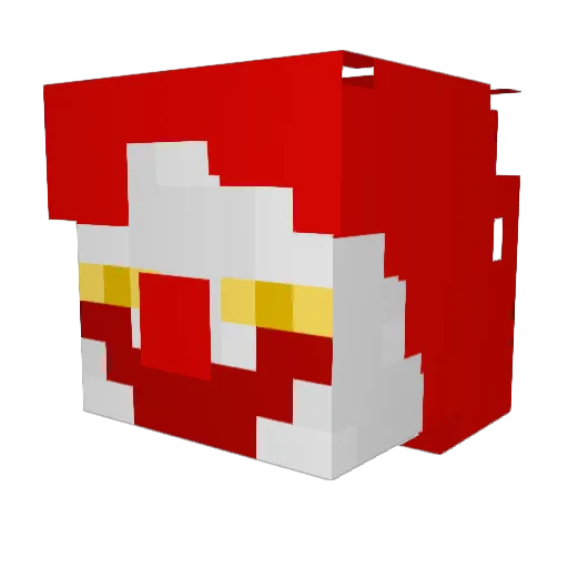 funny_man2 Minecraft avatar head, 3D render