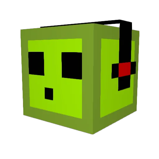 funny_person Minecraft avatar head, 3D render