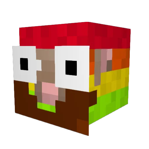 funny_sheep Minecraft avatar head, 3D render