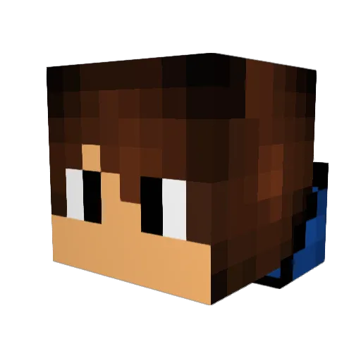 funnyboytim Minecraft avatar head, 3D render
