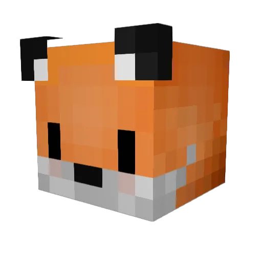 funnyfox99 Minecraft avatar head, 3D render