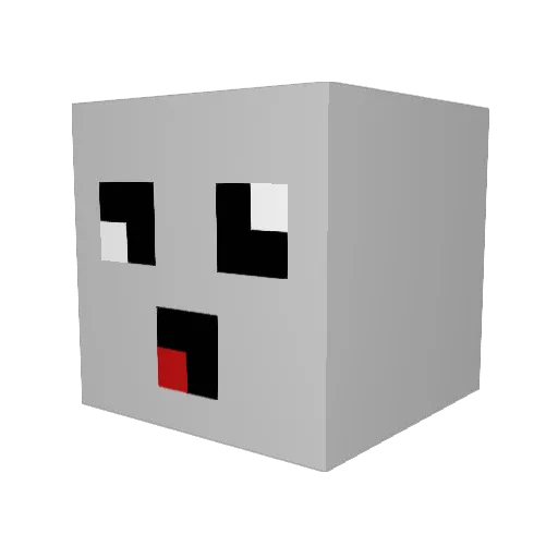 funnylittleK Minecraft avatar head, 3D render