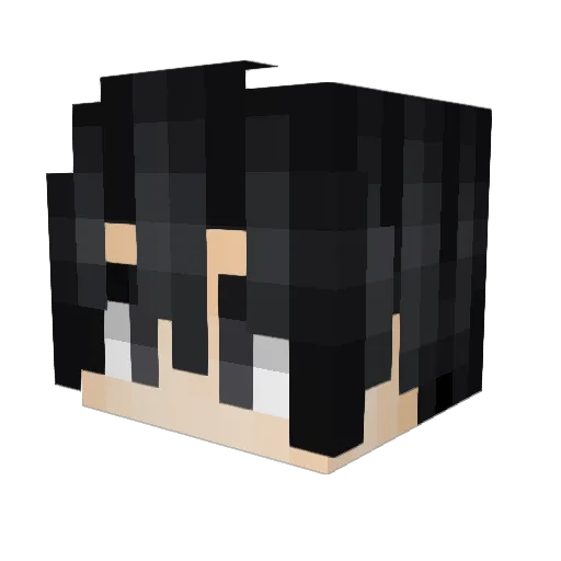 funnyzhuling Minecraft avatar head, 3D render