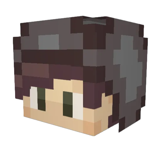 funstabby Minecraft avatar head, 3D render