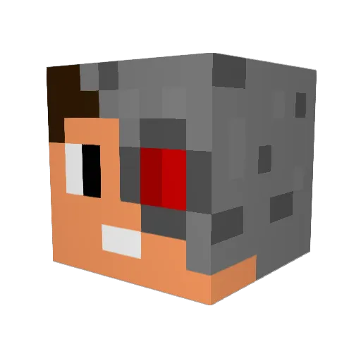 funstylle Minecraft avatar head, 3D render