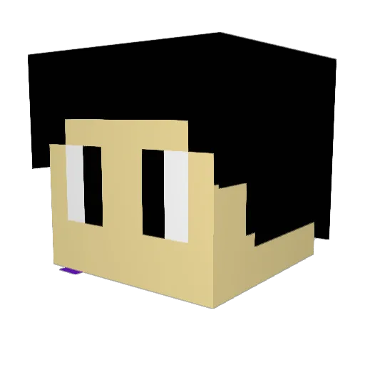 funtimefoxy2016 Minecraft avatar head, 3D render