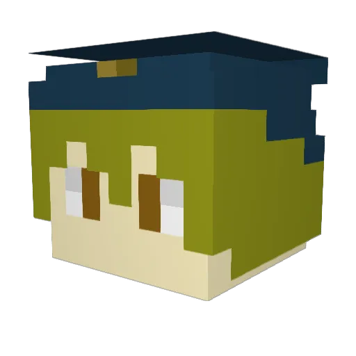 funx4 Minecraft avatar head, 3D render