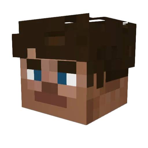 funyard Minecraft avatar head, 3D render