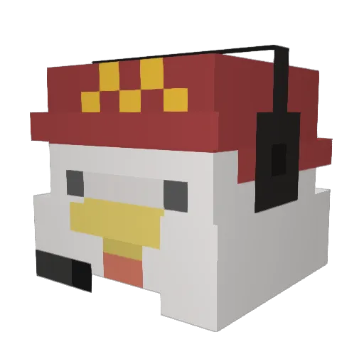 funyou Minecraft avatar head, 3D render