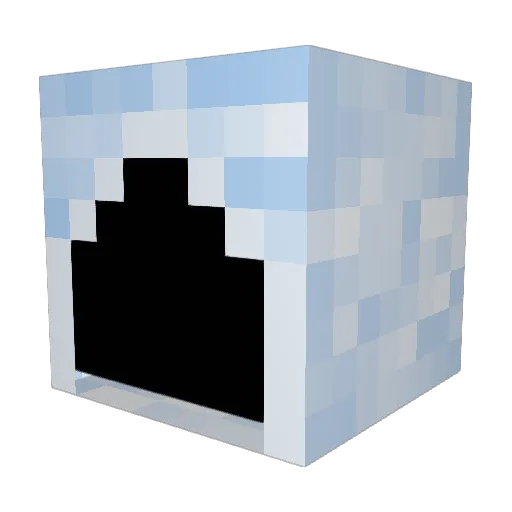 fur_seal_ Minecraft avatar head, 3D render