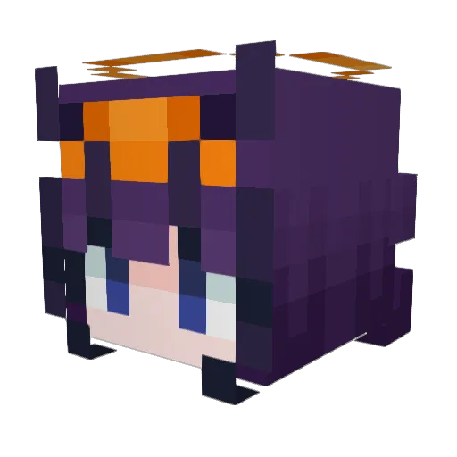 furaipa Minecraft avatar head, 3D render