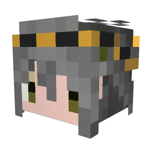 furan9 Minecraft avatar head, 3D render