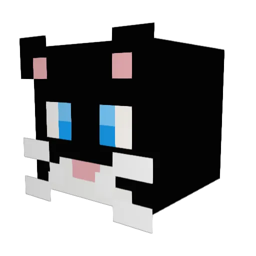 furda Minecraft avatar head, 3D render