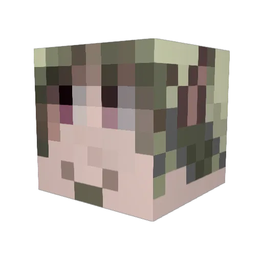 furekusu Minecraft avatar head, 3D render