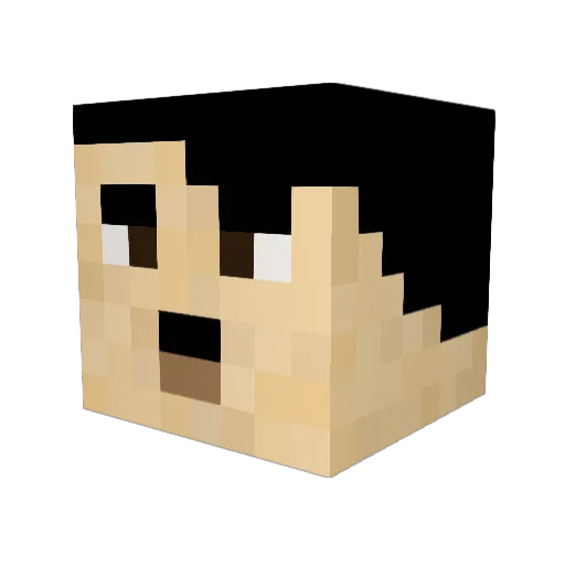 furgers Minecraft avatar head, 3D render