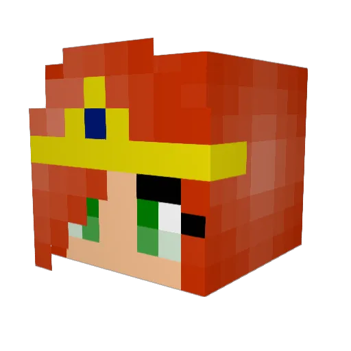 furgieofficial Minecraft avatar head, 3D render