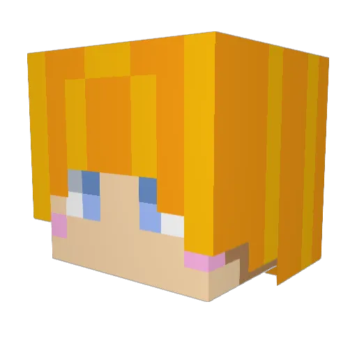 furinrin777 Minecraft avatar head, 3D render