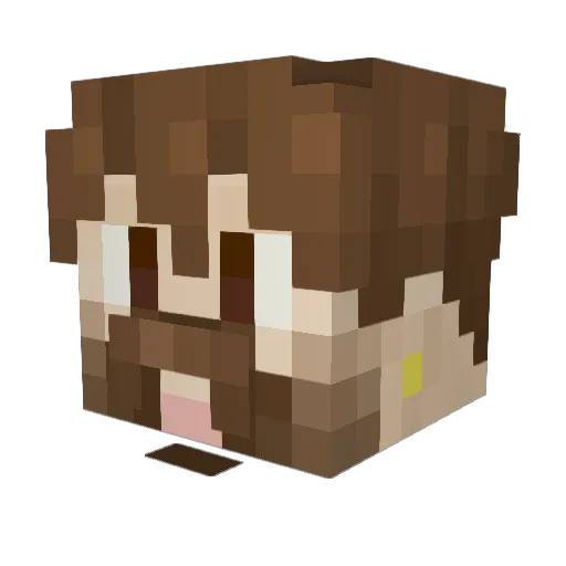 furkansb Minecraft avatar head, 3D render