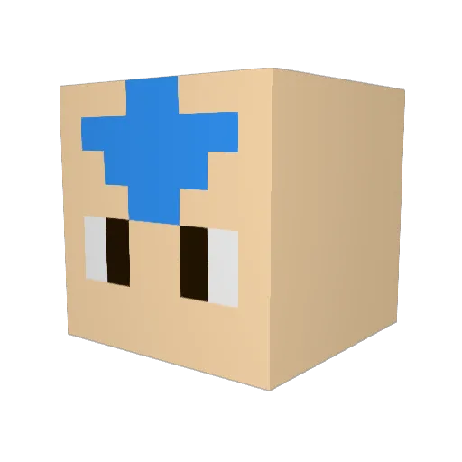 furno25 Minecraft avatar head, 3D render