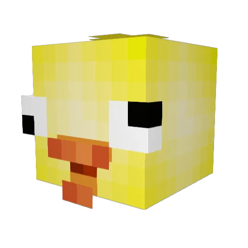 furomaju Minecraft avatar head, 3D render