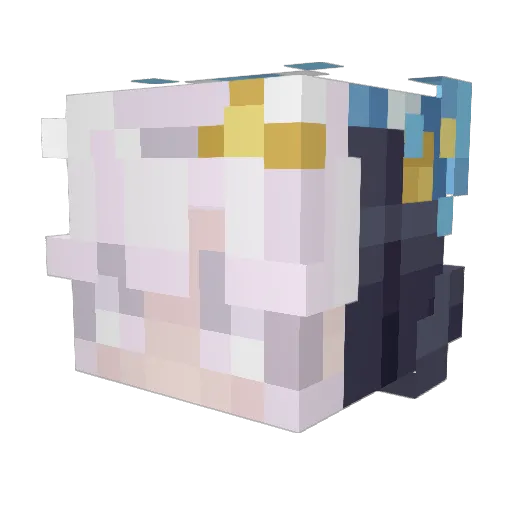 furrever Minecraft avatar head, 3D render
