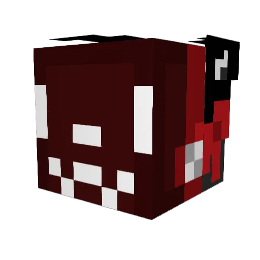 furry124 Minecraft avatar head, 3D render