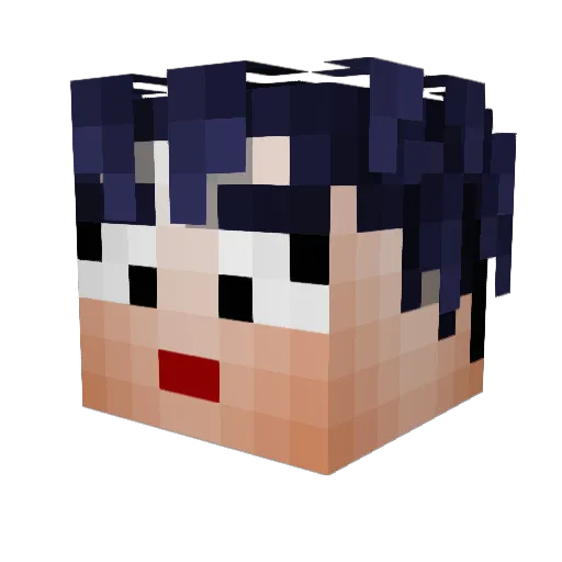 furrycum Minecraft avatar head, 3D render