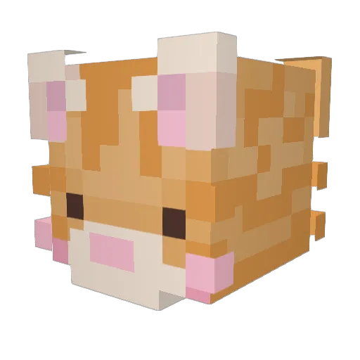 furryfemboyuwu Minecraft avatar head, 3D render