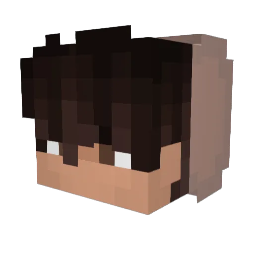 furryjacky Minecraft avatar head, 3D render
