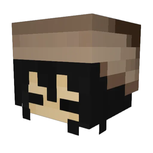 furrykan Minecraft avatar head, 3D render